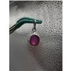 Image 2 : 6.30  CT NATURAL RUBY SILVER PENDANT OVAL CUT CERTIFICATION