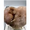 Image 2 : 3.75 X 3 INCH  PINK AMETHYST HEART WITH DRUZY FORMATION