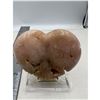 Image 5 : 3.75 X 3 INCH  PINK AMETHYST HEART WITH DRUZY FORMATION