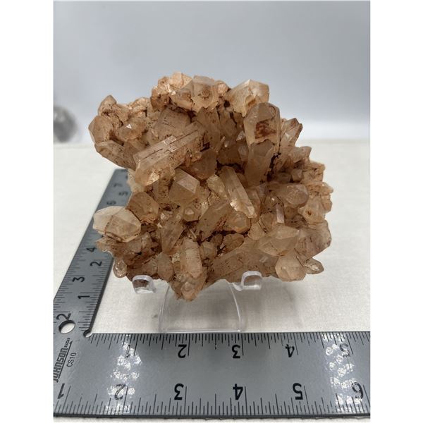 5.4 X 4.3 INCH  ORANGE CLEAR QUARTZ ROUGH