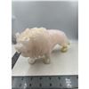 Image 2 : 10 INCH HAND CARVED PINK CALCITE LION
