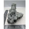 Image 2 : 4 X4 INCH GREEN FLOURITE WITH SUGAR  CALCITE SPECIMEN