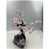 Image 3 : 8 X 8 INCH  ROSE QUARTZ GEM CRYSTAL TREE WITH AMETHYST BASE HANDMADE