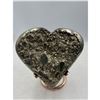 Image 1 : 4 X 3.5 INCH  PYRITE CLUSTER HEART
