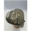 Image 6 : 4 X 3.5 INCH  PYRITE CLUSTER HEART
