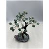Image 1 : 5 X 5 INCH  GREEN AVENTURINE WITH AMETHYST BASE BOSAI TREE