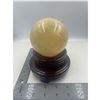 Image 4 : 87.3 MM HONEY CALCITE SPHERE WITH STAND