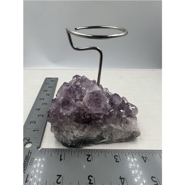 3.7 X 2.7 INCH  AMETHYST ROUGH CLUSTER  DECORATION HOLDER