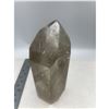 Image 2 : 6.7 X 2.3 INCH SMOKY QUARTZ TOWER WITH GREEN GARDEN INCULSION
