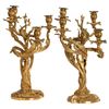 Image 2 : Pair of French Rococo Dore Bronze Candelabra
