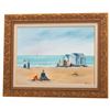 Image 1 : Francoise Desmont - Beach Scene Oil Painting
