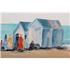 Image 4 : Francoise Desmont - Beach Scene Oil Painting