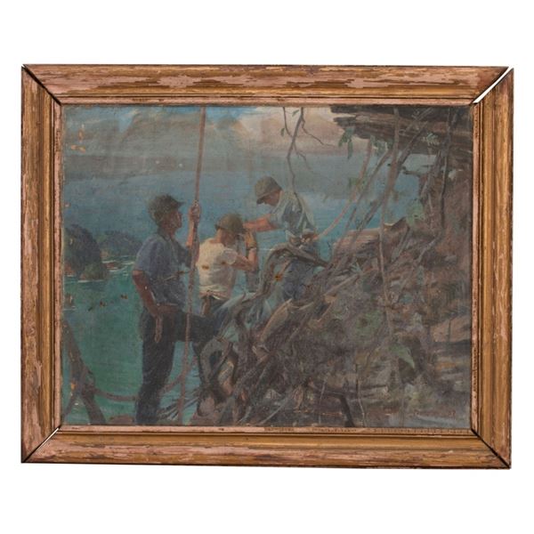 Albert K. Murray Combat View Oil Painting