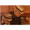Image 3 : Herbert Portnoy Painting - Men Playing Checkers
