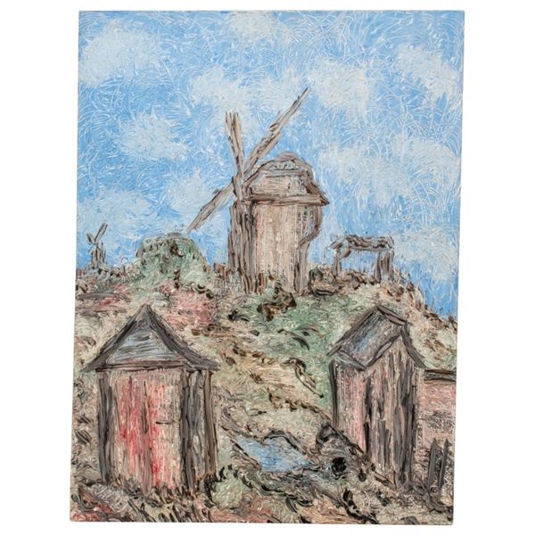 Antoine Knibily Windmills of Montmarte Painting