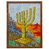 Image 1 : Signed Antoine Knibily Menorah Oil on Canvas