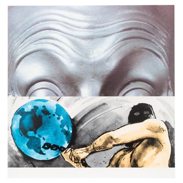 John Baldessari - Raised Eyebrows Screenprint