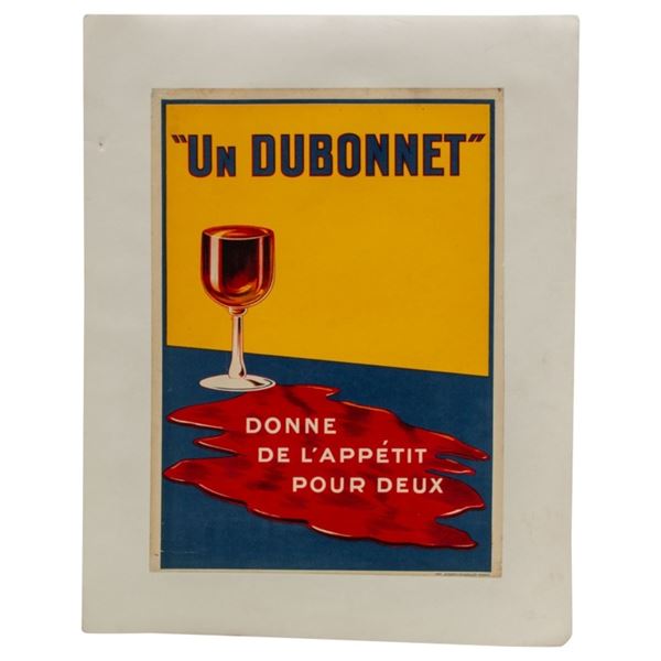 1920s French Dubonnet Vermouth Poster