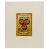 Image 1 : Three Leopard Heads - Fabric Product Label