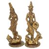 Image 1 : Pair Brass Hindu Figures, Shiva & Parvati
