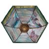 Image 10 : Scenic Overlay Slag Glass Table Lamp
