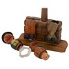 Image 2 : Anri Italian Wood Carved Bar Set