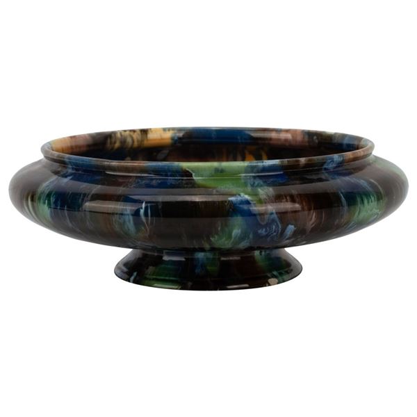 Czechoslovakian Glazed Pedestal Bowl