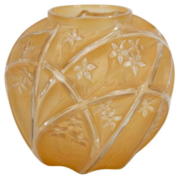 Art Deco Consolidated Martele Glass Vase