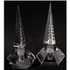 Image 4 : Hoya Crystal Pagoda Stopper Perfume Bottle - Pair