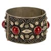 Image 1 : Antique Silver Plated Carnelian Cuff - Italy