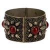 Image 2 : Antique Silver Plated Carnelian Cuff - Italy