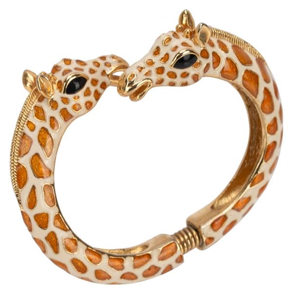 Signed Kenneth Jay Lane Giraffe Cuff Bracelet