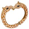 Image 1 : Signed Kenneth Jay Lane Giraffe Cuff Bracelet