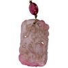 Image 4 : Antique Carved Chinese Tourmaline Silver Necklace