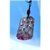 Image 6 : Antique Carved Chinese Tourmaline Silver Necklace
