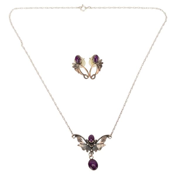 Navajo Les Baker Toledo Sterling Amethyst Jewelry