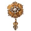Image 1 : Victorian 9K Diamante Memento Mori Pendant Pin