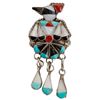Image 3 : Native American Sterling Inlaid Pendant Pin Lot