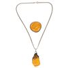 Image 1 : Russian Silver Baltic Amber Jewelry Lot