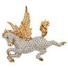 Image 2 : Swarovski Rhinestone Figural Pegasus Brooch
