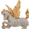 Image 4 : Swarovski Rhinestone Figural Pegasus Brooch