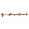 Image 2 : Antique 14K Amethyst Seed Pearl Bar Pin