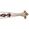 Image 4 : Antique 14K Amethyst Seed Pearl Bar Pin