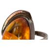 Image 5 : Modernist Sterling Silver Amber Ring Size 6
