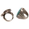 Image 2 : Native American Sterling Turquoise Ring Lot 8 1/2