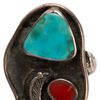 Image 4 : Native American Sterling Turquoise Ring Lot 8 1/2