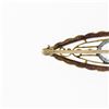 Image 7 : Antique Krementz Art Nouveau 14k Gold 1.25 ctw Aquamarine & Pearl Open Brooch Pi