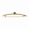 Image 4 : Vintage 14k Gold Plat 0.50 ctw Amethyst & Graduated Seed Pearl Crescent Pin Broo