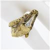 Image 3 : Vintage 18K Gold Detailed 3D Horse Head Band Ring w/ Enamel Work & Diamond