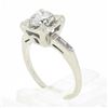 Image 9 : Vintage 14k White Gold Illusion Prong Old Transitional Diamond Engagement Ring